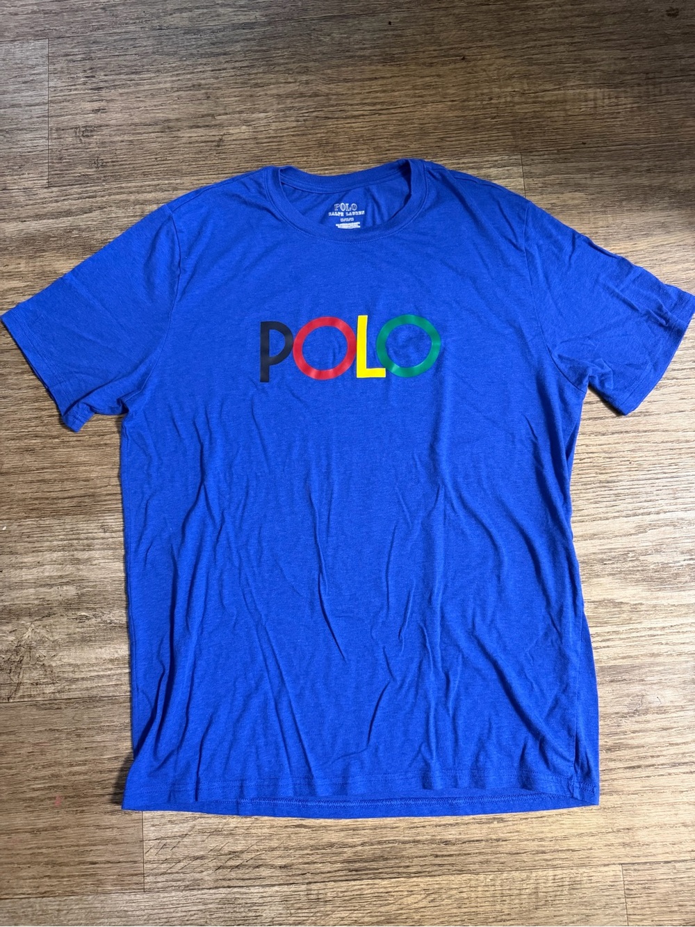 Polo by Ralph Lauren Royal Blue Multicolor POLO Logo Tee